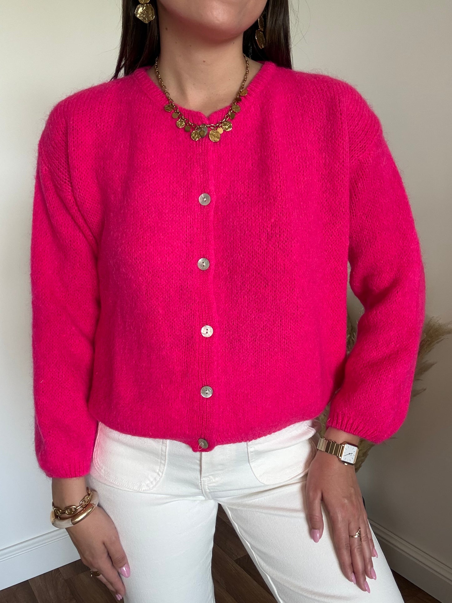 Gilet Nina Rose fuchsia