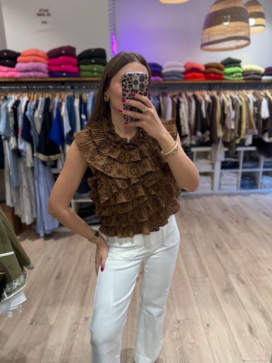 Top Faro marron