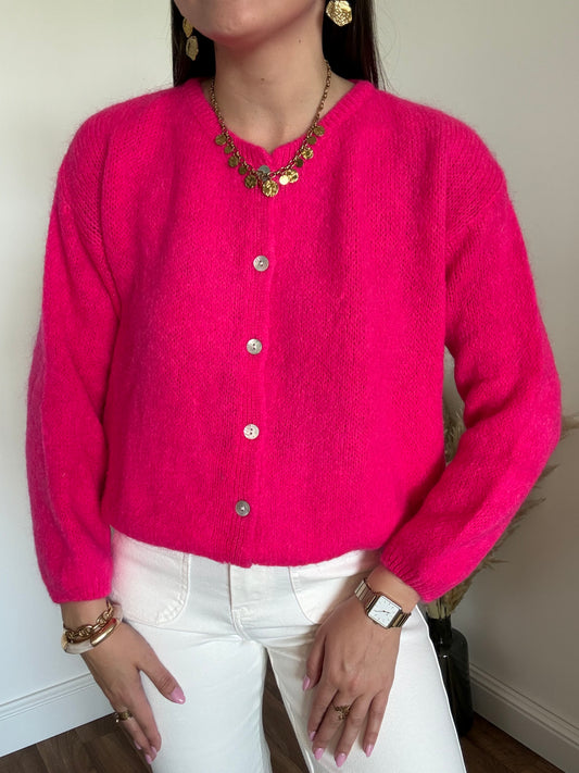 Gilet Nina Rose fuchsia